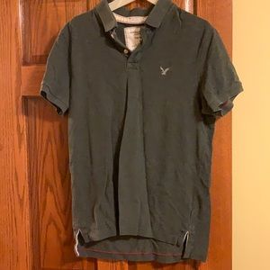 American Eagle Dark Gray Polo- Large.